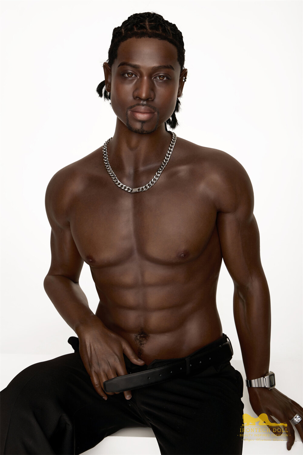 176cm5ft9 silicone black male sex doll Keon 13